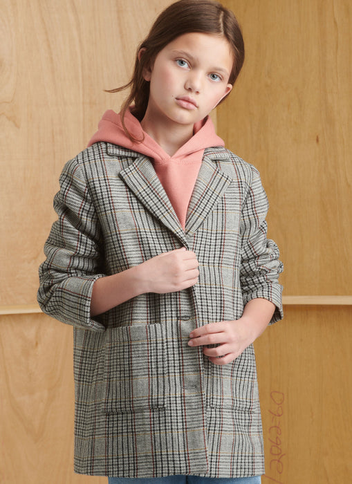 Simplicity sewing pattern 9831 Children's and Girls' Jacket in Two Lengths from Jaycotts Sewing Supplies