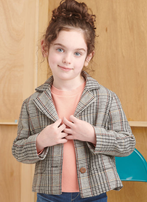 Simplicity sewing pattern 9831 Children's and Girls' Jacket in Two Lengths from Jaycotts Sewing Supplies