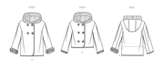 Simplicity sewing pattern 9832 Girls' and Boys' Jacket In Two Lengths from Jaycotts Sewing Supplies