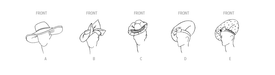Simplicity sewing pattern 9834 Misses' Hats in Five Styles from Jaycotts Sewing Supplies