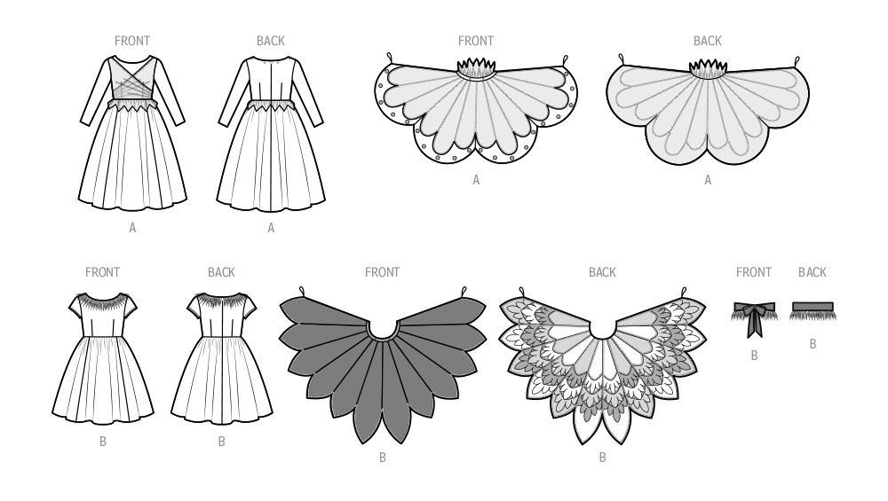 Simplicity sewing pattern 9836 Girls' Costumes by Andrea Schewe Designs from Jaycotts Sewing Supplies