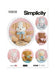 Simplicity sewing pattern 9838 Plush Animals and Blanket by Elaine Heigl Designs from Jaycotts Sewing Supplies