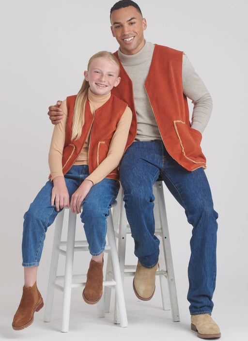 Simplicity Sewing Pattern 9860 Children's, Teens' and Adults' Waiscoats from Jaycotts Sewing Supplies