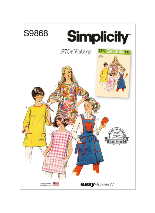 Simplicity Sewing Pattern 9868 Aprons and Potholder from Jaycotts Sewing Supplies