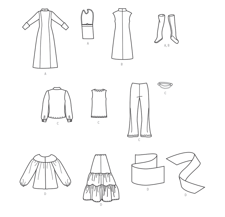 Simplicity Sewing Pattern 9869 Fashion Doll Clothes by Theresa LaQuey from Jaycotts Sewing Supplies
