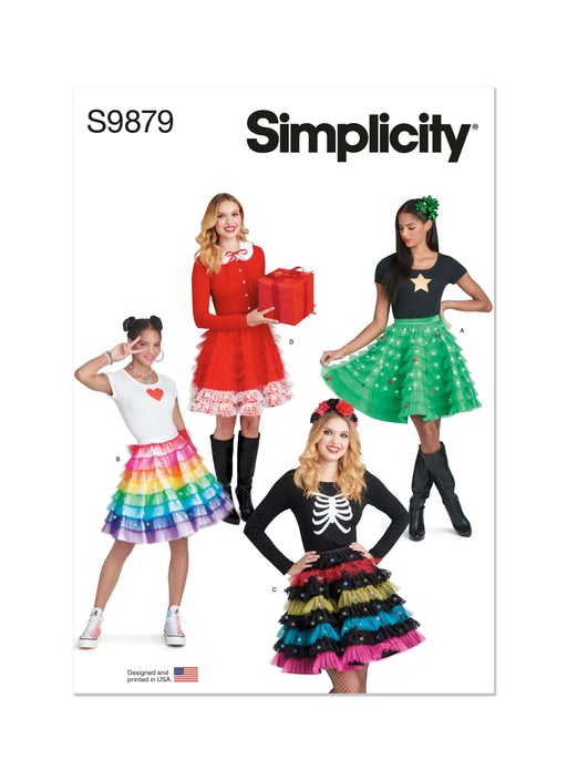 Simplicity Sewing Pattern 9879 Holiday Skirts, Collar and Appliques from Jaycotts Sewing Supplies