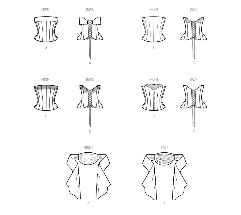 Simplicity Sewing Pattern 9880 Misses' Corsets and Sash from Jaycotts Sewing Supplies
