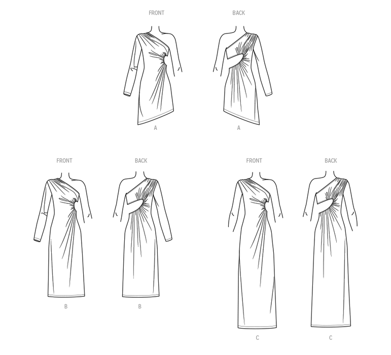 Simplicity Sewing Pattern 9885 Knit Dress in Three Lengths from Jaycotts Sewing Supplies