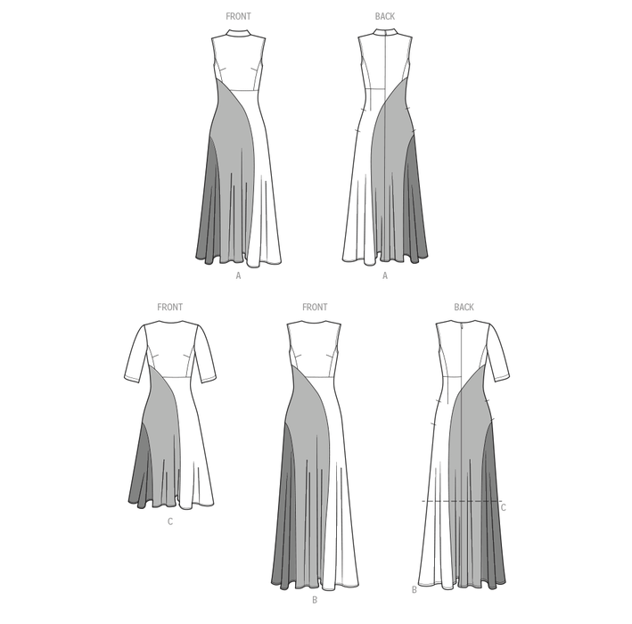 Simplicity Sewing Pattern 9887 Dress with Length Variations from Jaycotts Sewing Supplies
