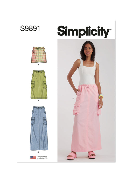 Simplicity Sewing Pattern 9891 Skirt In Three Lengths from Jaycotts Sewing Supplies