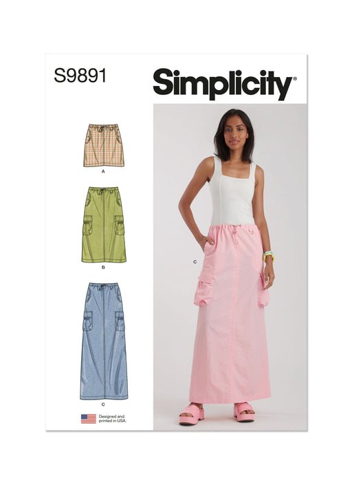 Simplicity Sewing Pattern 9891 Skirt In Three Lengths from Jaycotts Sewing Supplies