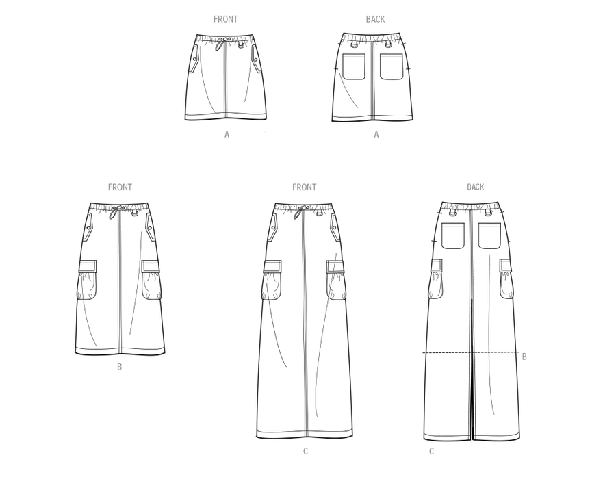 Simplicity Sewing Pattern 9891 Skirt In Three Lengths from Jaycotts Sewing Supplies