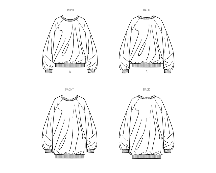 Simplicity Sewing Pattern 9897 Unisex Sweatshirt By Norris Danta Ford from Jaycotts Sewing Supplies