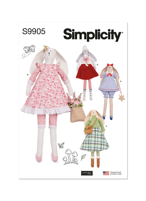 Simplicity Sewing Pattern 9905 Slender Plush Bunny Elaine Heigl Designs from Jaycotts Sewing Supplies