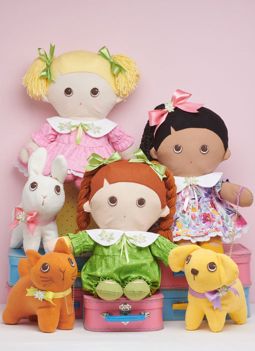 Simplicity Sewing Pattern 9910 Plush dolls and plush pets By Elaine Heigl Designs from Jaycotts Sewing Supplies