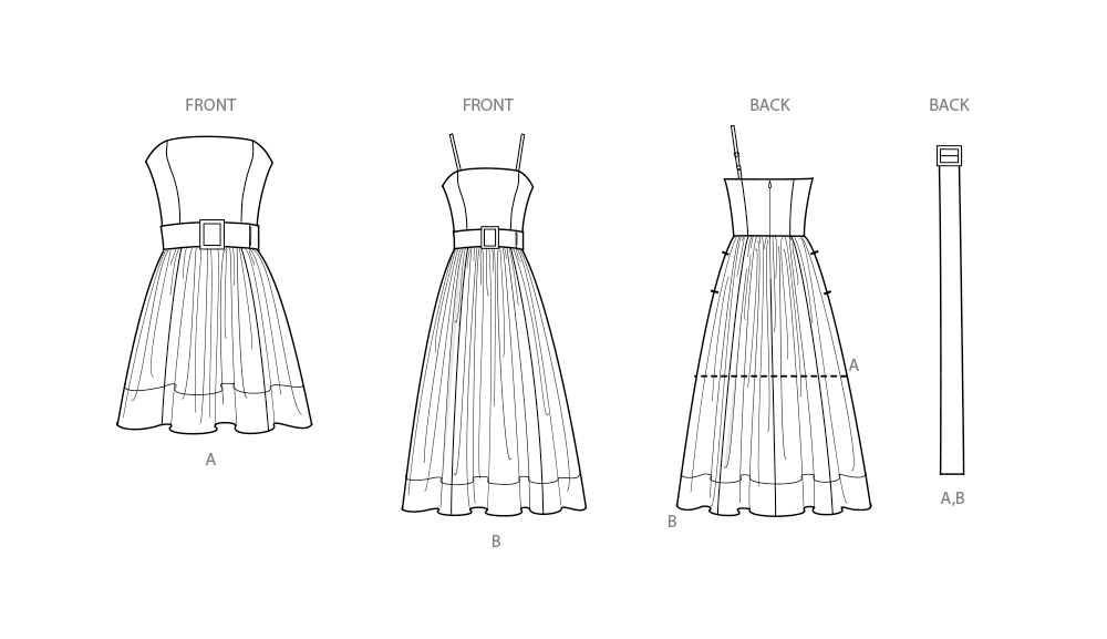 Simplicity Sewing Pattern 9917 Misses' Dresses and Belt by Mimi G Style from Jaycotts Sewing Supplies