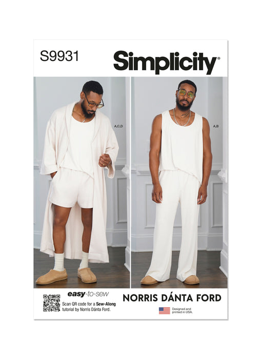 Simplicity Sewing Pattern 9931 Men's Loungewear and robe by Norris Danta Ford from Jaycotts Sewing Supplies