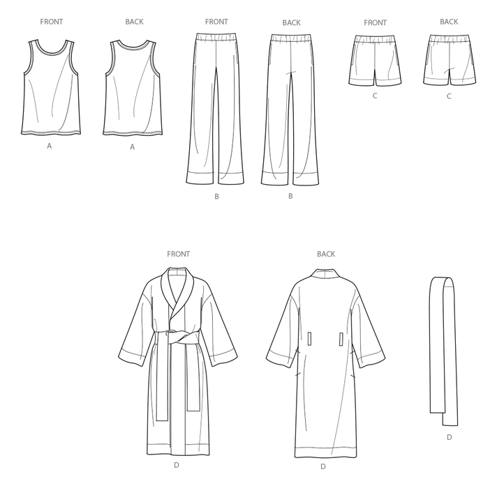 Simplicity Sewing Pattern 9931 Men's Loungewear and robe by Norris Danta Ford from Jaycotts Sewing Supplies