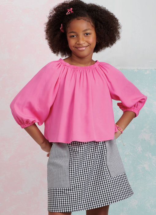 Simplicity Sewing Pattern 9934 Girls' Tops and Skirts from Jaycotts Sewing Supplies