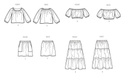 Simplicity Sewing Pattern 9934 Girls' Tops and Skirts from Jaycotts Sewing Supplies