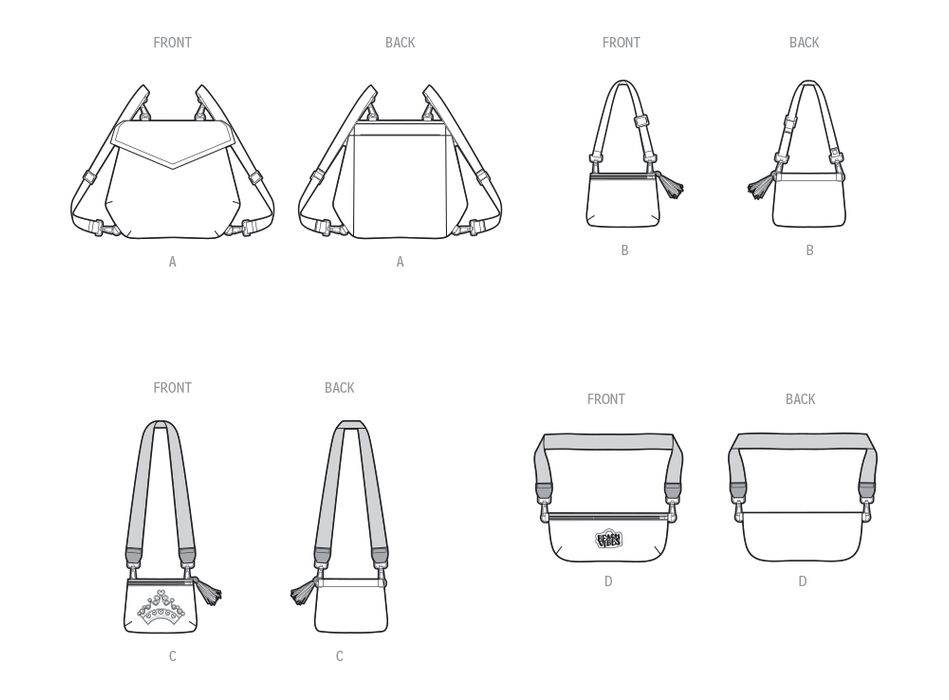 Simplicity Sewing Pattern 9936 Backpack, Bags and Purse by Elaine Heigl Designs from Jaycotts Sewing Supplies