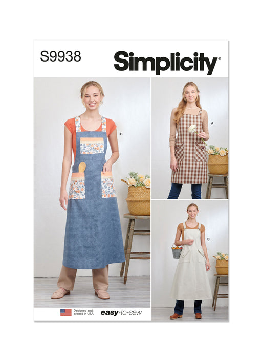 Simplicity Sewing Pattern 9938 Misses' Pullover Aprons from Jaycotts Sewing Supplies