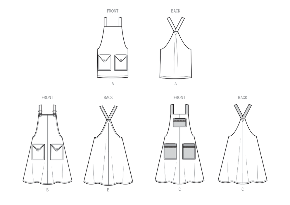 Simplicity Sewing Pattern 9938 Misses' Pullover Aprons from Jaycotts Sewing Supplies