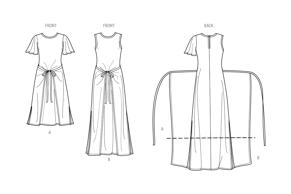 Simplicity Sewing Pattern 9947 easy to sew Knit Dress from Jaycotts Sewing Supplies