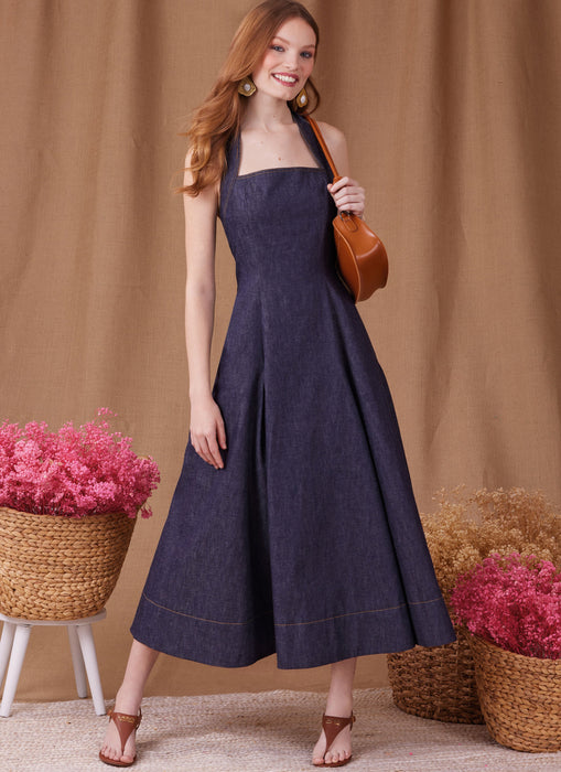 Simplicity Sewing Pattern 9949 Flared Halter Neck Dress from Jaycotts Sewing Supplies