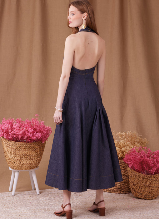 Simplicity Sewing Pattern 9949 Flared Halter Neck Dress from Jaycotts Sewing Supplies