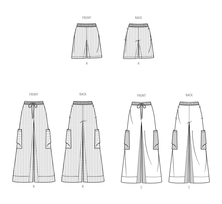 Simplicity Sewing Pattern 9956 Wide Leg Trousers and shorts from Jaycotts Sewing Supplies