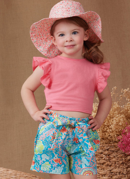 Simplicity Sewing Pattern 9961 Toddlers' Shorts, Pants, Hat and Top from Jaycotts Sewing Supplies