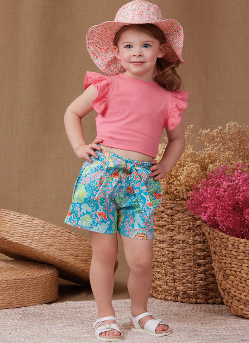 Simplicity Sewing Pattern 9961 Toddlers' Shorts, Pants, Hat and Top from Jaycotts Sewing Supplies