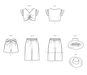 Simplicity Sewing Pattern 9961 Toddlers' Shorts, Pants, Hat and Top from Jaycotts Sewing Supplies