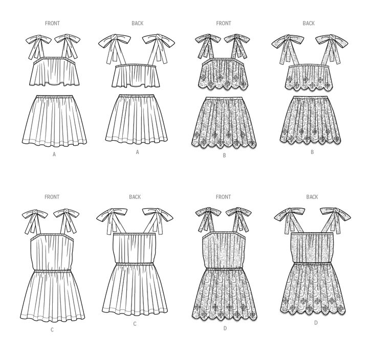 Simplicity Sewing Pattern 9963 Girls Tops, Skirts, and Dresses from Jaycotts Sewing Supplies