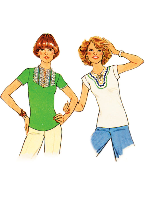 Simplicity Sewing Pattern 9965 Vintage 1970's Knit Tops from Jaycotts Sewing Supplies