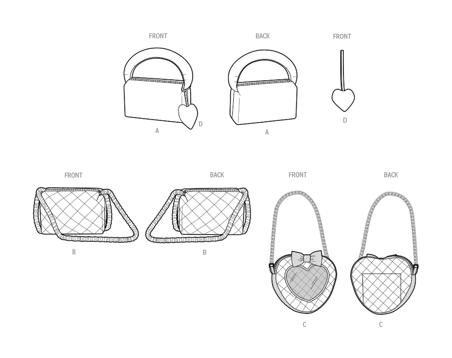Simplicity Sewing Pattern 9968 Bags and Charm by Carla Reiss Design from Jaycotts Sewing Supplies