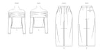 Simplicity pattern S3167 Off The Shoulder Knit Top and Woven Trousers by Mimi G Style from Jaycotts Sewing Supplies