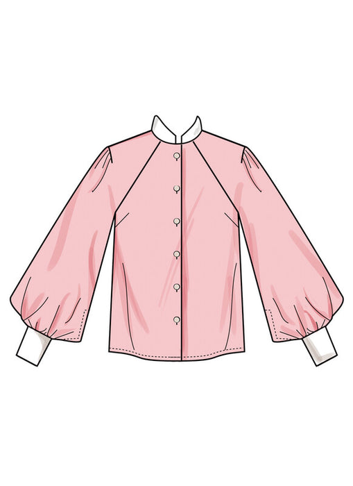 Simplicity Sewing Pattern 3195 Misses' Blouse with Detachable Tie and Sleeve Variations from Jaycotts Sewing Supplies