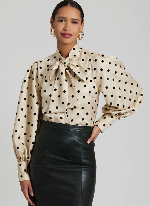 Simplicity Sewing Pattern 3195 Misses' Blouse with Detachable Tie and Sleeve Variations from Jaycotts Sewing Supplies