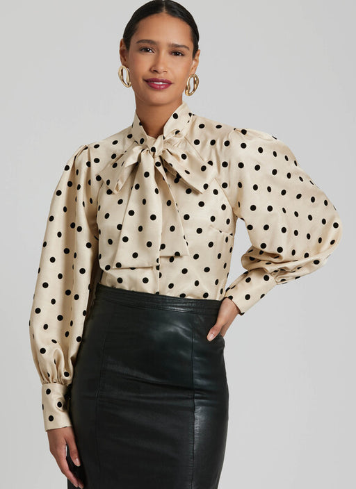 Simplicity Sewing Pattern 3195 Misses' Blouse with Detachable Tie and Sleeve Variations from Jaycotts Sewing Supplies