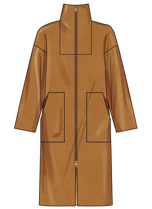Simplicity Sewing Pattern 3196 Misses' High Collar Coat in Three Lengths from Jaycotts Sewing Supplies