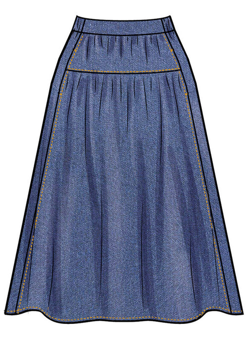 Simplicity Sewing Pattern 3198 Misses' Gathered Skirt in Two Lengths from Jaycotts Sewing Supplies