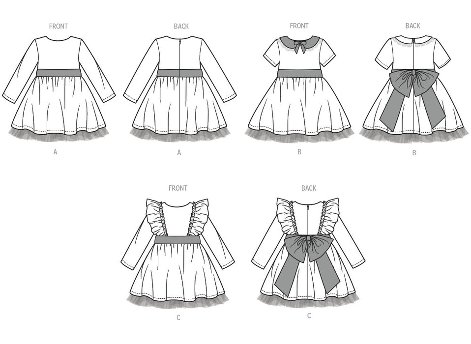 Simplicity Sewing Pattern 3209 Children's Dress with Sleeve Variations from Jaycotts Sewing Supplies