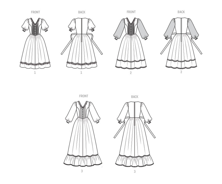 Simplicity Sewing Pattern 3213 Misses' Lace Trimmed Dress in Two Lengths by Gunne Sax by Jessica McClintock from Jaycotts Sewing Supplies