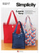 Simplicity Sewing Pattern 3217 Learn to Sew Totes in Three Sizes from Jaycotts Sewing Supplies
