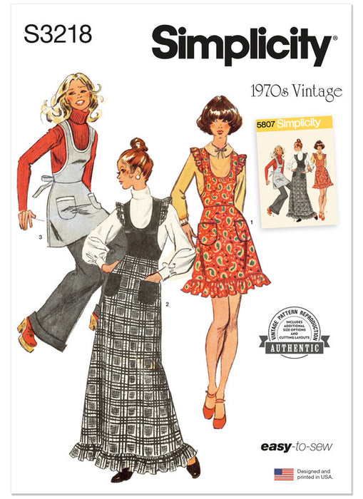 Simplicity Sewing Pattern 3218 Misses' Jumpers and Tunic from Jaycotts Sewing Supplies