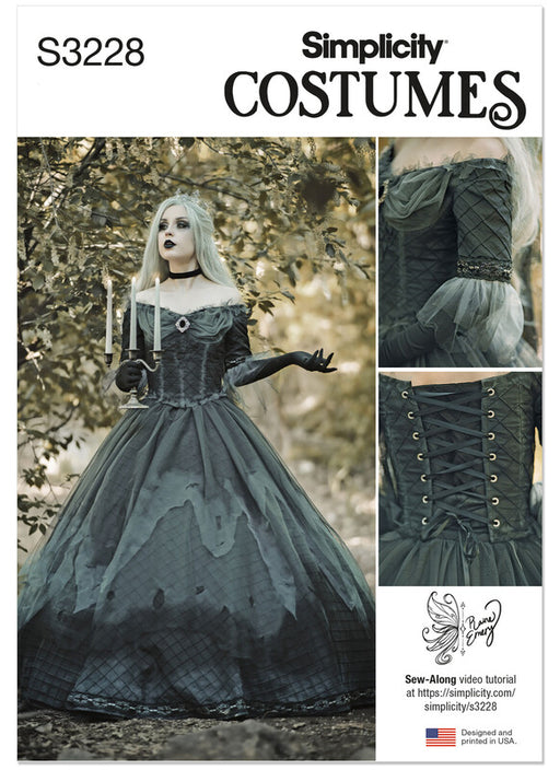 Simplicity Sewing Pattern 3228 Misses' Phantom Queen Fantasy Costume by Raine Emery from Jaycotts Sewing Supplies