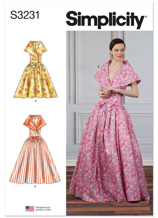 Simplicity Sewing Pattern 3231 Misses' Drop Waist Dress in Two Lengths from Jaycotts Sewing Supplies