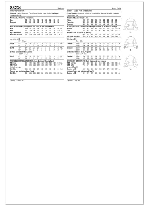 Simplicity Sewing Pattern 3234 Misses' Peplum Shirt from Jaycotts Sewing Supplies